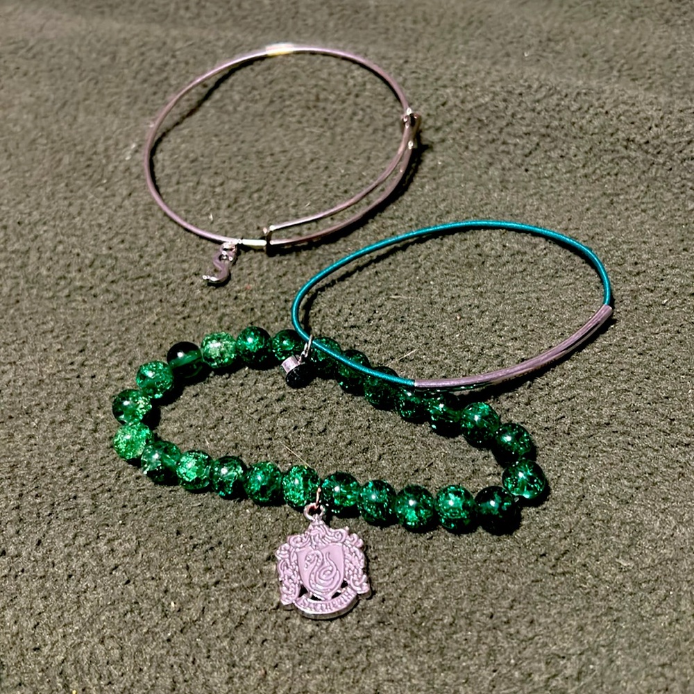Harry Potter Slytherin Bracelet Set